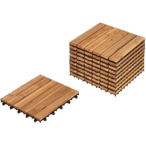 Pavimento in legno di acacia naturale per esterni con base in plastica resistente Accettura