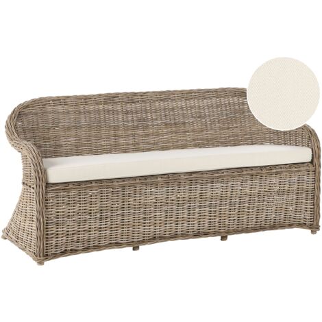 Cuscino per divano da esterno beige cuscini per divano 2 posti cuscino per panca da giardino 100x60x50cm Cuscini per divani Mobili polyrattan-Mix | Leroy Merlin