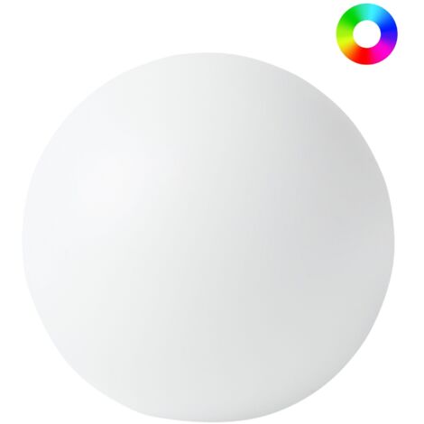 Lampada a sfera LED per esterni 42 cm in materiale sintetico impermeabile con telecomando bianco Jocoy (1/5)