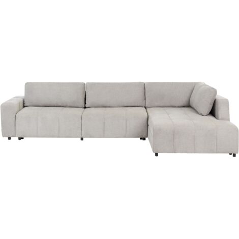 Divano Angolare Lato Sinistro In Tessuto Imbottito Rosso Chiaro Con Cuscini 3 Posti Lofoten 85306034