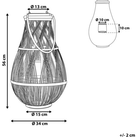 Lanterna bianca 56 cm Tonga