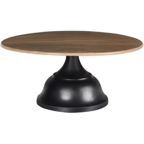Libbey Acaciawood - Alzata rotonda in legno con base per torta, con cupola in vetro
