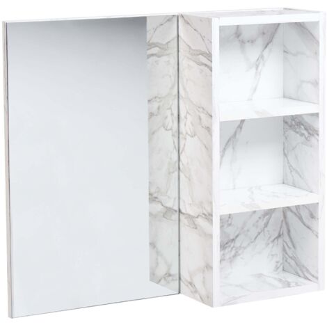 Mobiletto Da Bagno A Parete AZODY Con Finiture Dorate E Ripiani Regolabili - Salva Spazio Con Ante, Colore Bianco Classico, Perfetto Per Bagno O Soggiorno