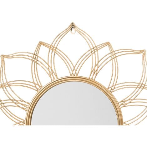 Specchio da parete in color oro ø 67 cm Milly