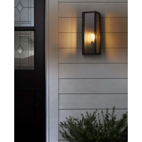 Lampada da parete vintage per esterni, lampada da giardino retrò impermeabile IP55, applique da parete antica con copertura in vetro | Leroy Merlin