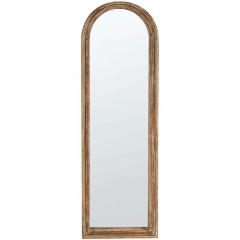 Specchio da parete con cornice in legno stile tradizionale 55 x 170 cm marrone chiaro Coigny (1/5)