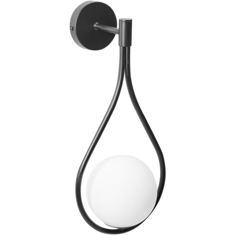 Lampada Da Parete Moderno Lampada A Muro Forma Rotonda Creative Applique Da Parete Interno Trasparente Black 87916220
