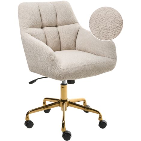 Sedia da ufficio in tessuto bouclè Beige chiaro Palmdale