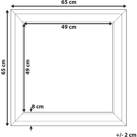 Specchio a parete 65 x 65 cm Argento CAVAN 