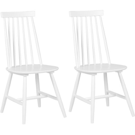 Set di 2 sedie da pranzo in legno bianco Burbank (1/5)