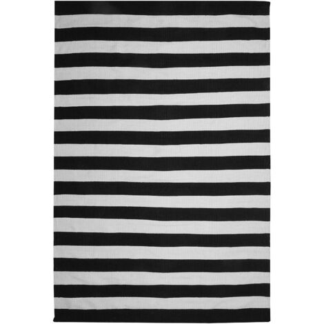 Tappeto da esterno bianco-nero 160 x 230 cm Tavas