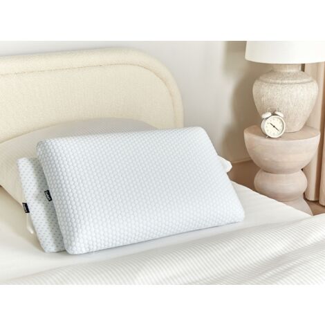 EVERGREENWEB -? Cuscino Cervicale 40x70 alto 9\11 cm, Modello Doppia Onda  100% MEMORY FOAM