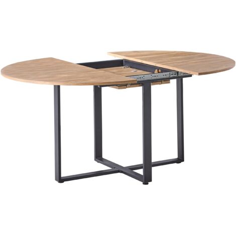 Tavolo Da Pranzo Rotondo Per 4/6 Persone - P 100 X H 76 Cm - Piano In MDF Marmorizzato E Gambe In Metallo Dorato Bianco Oro 1