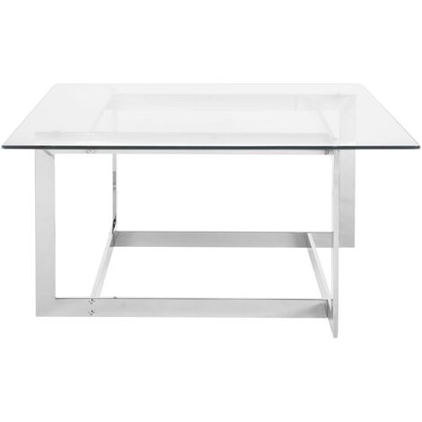 Tavolino Moderno In Alluminio E Vetro Satinato - Dimensioni 40x52x40 Cm, Portata 6 Kg - Stile Contemporaneo