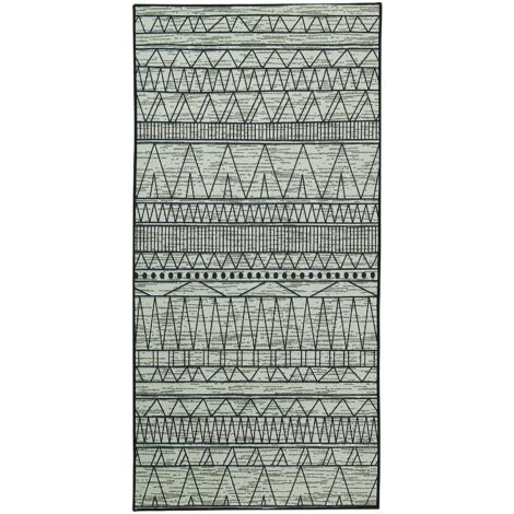 Tappeto nero/grigio 80 x 150 cm Keban
