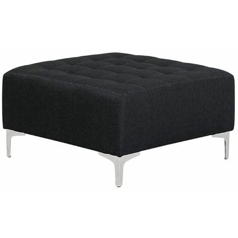 Pouf in Pelle Sintetica 60 x 45 cm Marrone BORI 