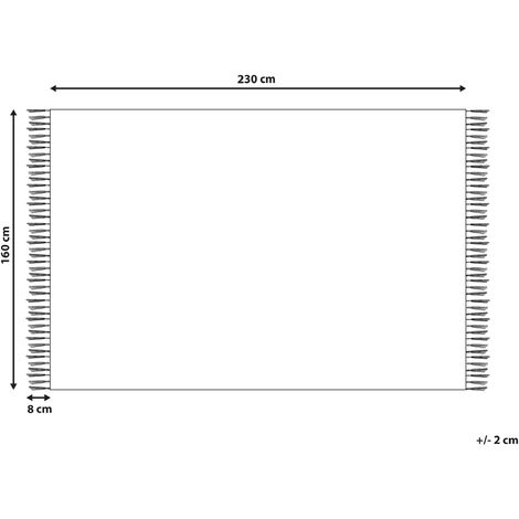 Tappeto Rettangolare Blu Marino 160x230 cm in Cotone