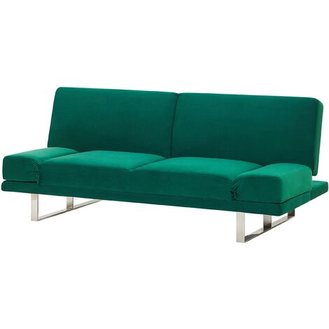 CRIBEL Divano/Letto Classy 3 Posti Velluto Verde