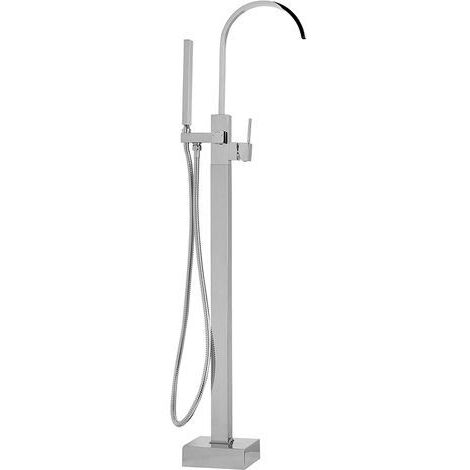Miscelatore per Vasca Freestanding Argento Cromato Montato a Pavimento Ribbon