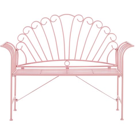 Panchina Da Giardino Elegante In Acciaio E Legno - Design Moderno 120x62x82 Cm