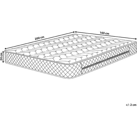 MaterassieDoghe - Materasso 160x200 a molle insacchettate, 4 cm