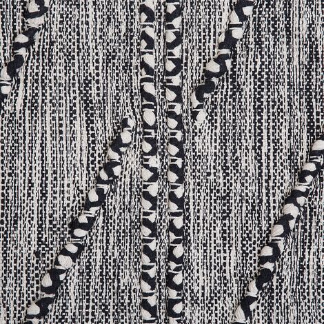 Tappeto in cotone 160 x 230 cm in bianco e nero Termal