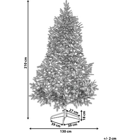 Albero di Natale innevato 210cm verde e bianco Wisdom 