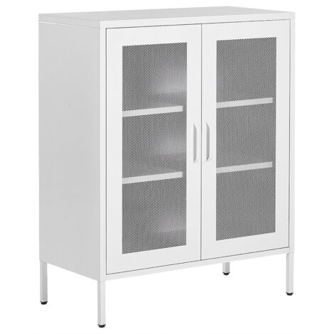 Il Numero 1 Del Risparmio-MOBILETTO BASIC A 2 ANTE BIANCO CON 2 RIPIANI 75 X 38 X H85 Cm Main