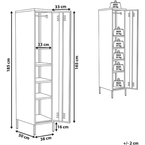 Armadio metallo verde chiaro 185 cm FROME