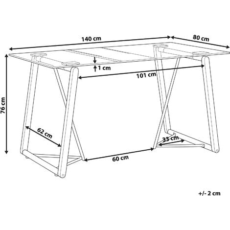 Tavolo da Pranzo Vetro con Gambe Metallo Marrone e Nero 140 x 80 cm Tacoma
