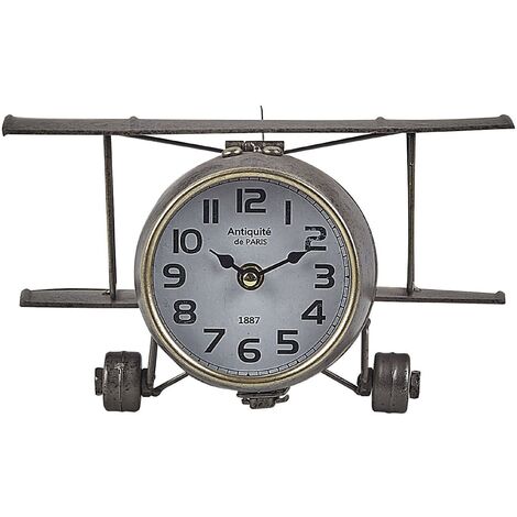 Orologio da Scrivania Modello Aeroplano in Metallo Design Vintage Stans