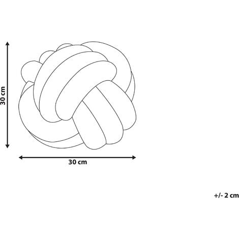 Morbido Cuscino Decorativo a Forma di Nodo Grigio 30 x 30 cm Malni