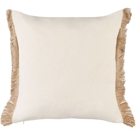 Set di 2 Cuscini decorativi con motivo geometrico 45 x 45 cm beige Lonar