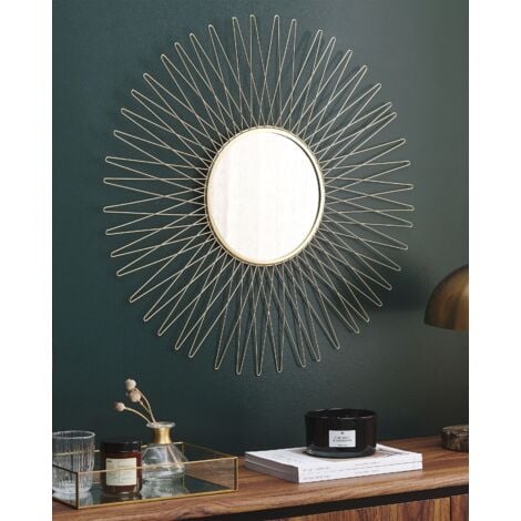 Specchio da parete tondo a forma di sole 70 cm Saumur