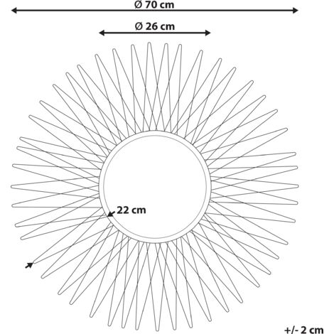 Specchio da parete 50 x 70 cm argento FALAISE