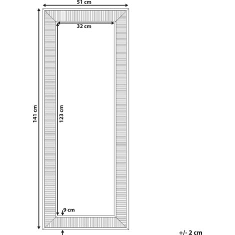 Specchio moderno da parete con cornice bianca 51 x 141 cm LUNEL