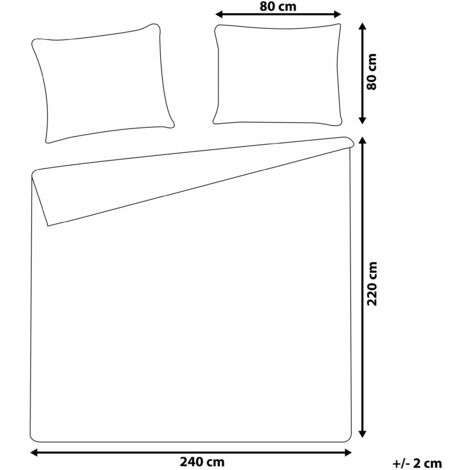 Set di biancheria da letto 220 x 240 cm in cotone a tinta unita verde  Harmonridge