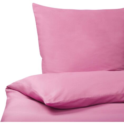 Set Di Biancheria Da Letto 3 Pezzi 200x200 Cm In Cotone 100% Traspirante Con Tecnologia U-Zip - Federe Incluse, Colore Rosa Mattina, Certificato Oeko-Tex
