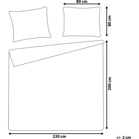 Set di biancheria da letto 200 x 220 cm in cotone a tinta unita bianco  Avondale