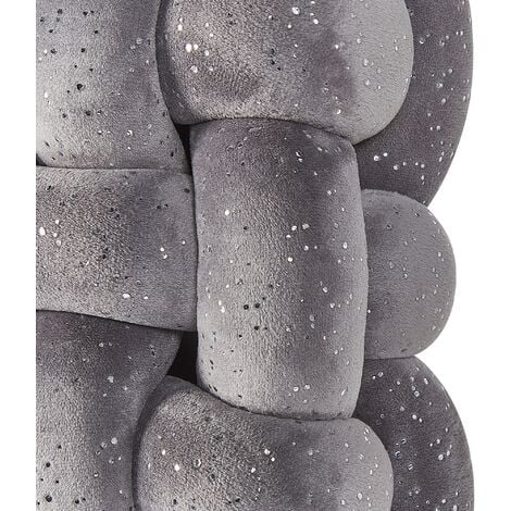 Cuscino nodo glitterato grigio 30 x 30 cm MALNI