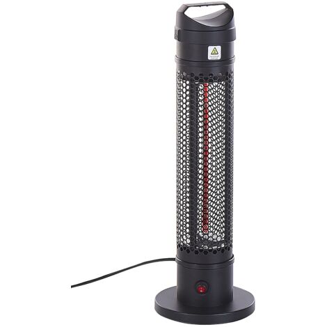 Stufa elettrica da esterno nera 1000 W freestanding portatile Krakatoa