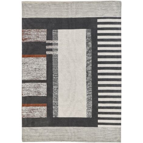 Tappeto, 100 x 200, , Grigio, 70% Cotone - 30% P…