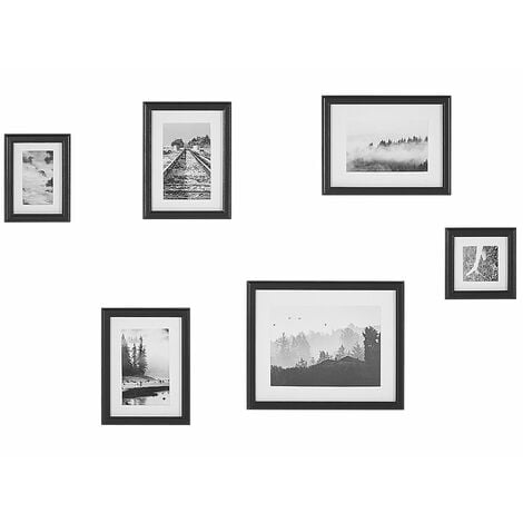 Set di 6 cornici per foto bianche in MDF varie dimensioni quadri multi foto  Zinare