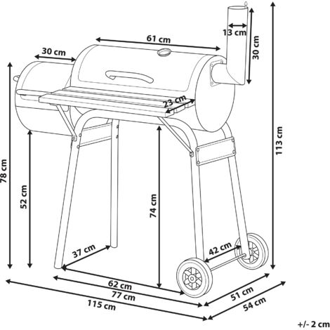 GrillMaster ProBend GM5000 Barbecue A Carbone In Acciaio - Con Termometro, Ruote E Grembiule - Griglia Da Giardino