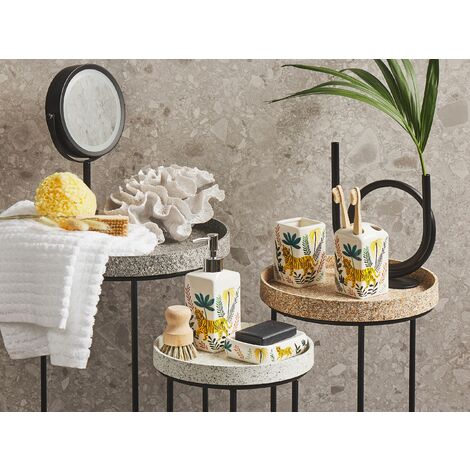 Set di 4 Accessori Bagno in Ceramica multicolore porta sapone Codazzi