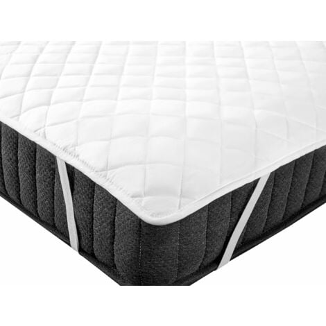 Proteggi materasso copri materasso trapuntato singolo 90 x 200 cm cotone  japara bianco Almanzor