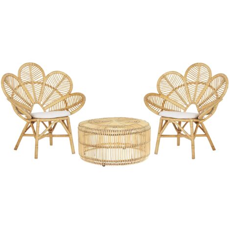 Set salotto da giardino in rattan naturale stile boho Florentine / Limni (1/5)