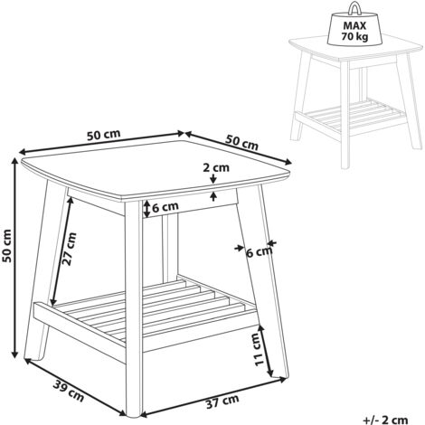 Tavolo console legno chiaro 90 x 40 cm TULARE 