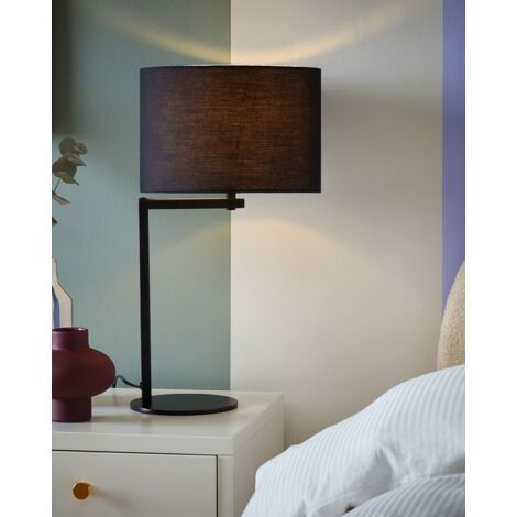 Home Sweet Home Base Lampada Da Tavolo E27 – Moderna, Nero, Con Interruttore Su Cavo 1,8 M – Per Camera Da Letto E Studio - 3