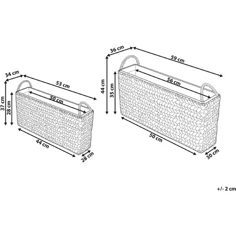 Set di 2 vasi per piante rattan sintetico marrone SARTI